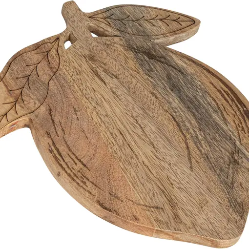 Natural Citrus Charm handmade mango wood cutting board, medium size